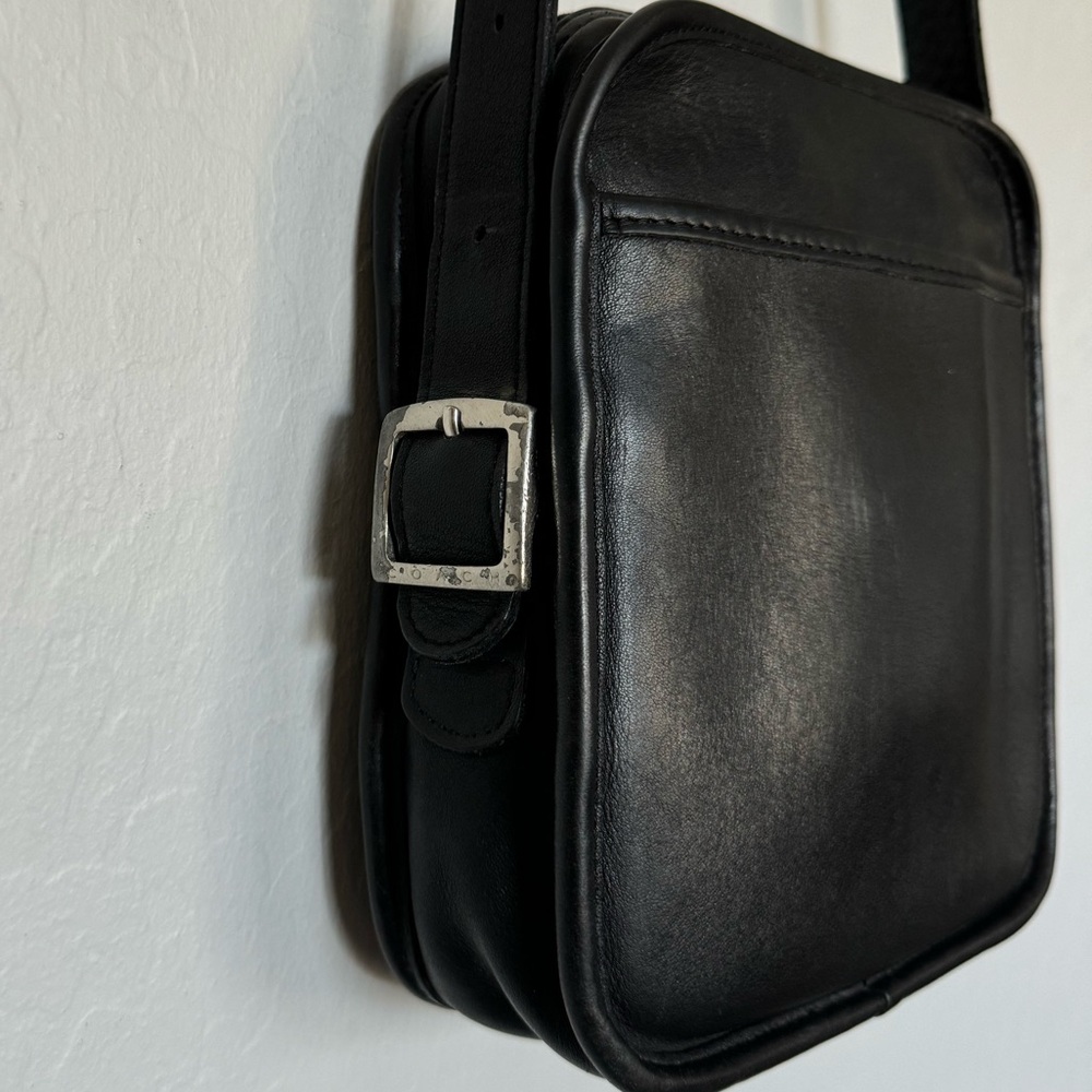 Vintage Coach 9817 Black Leather Camera Crossbody Shoulder Bag - Picture 7 of 16